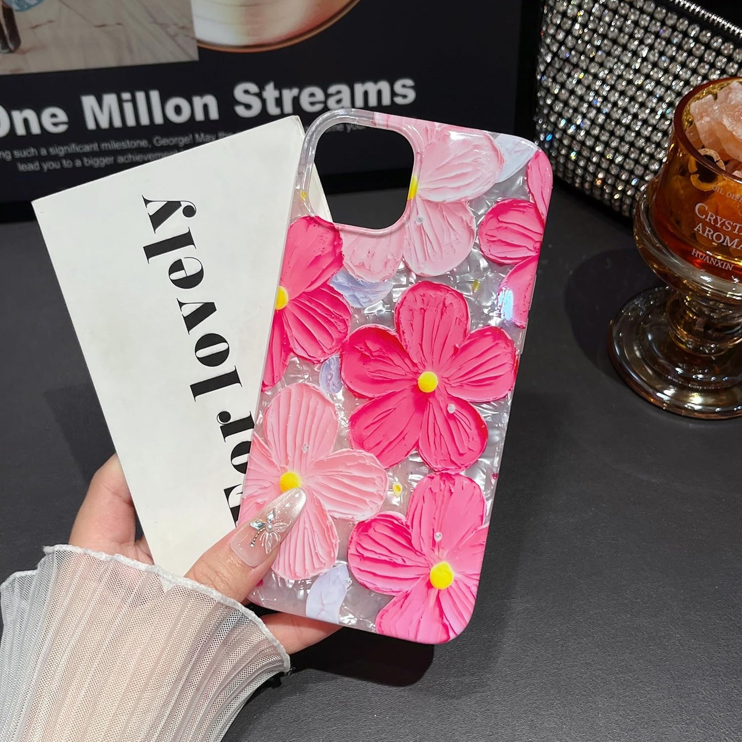For Iphone 12 Pro Max Case Women Trendy Girly Aesthetic Cute Floral Flowers Luxu