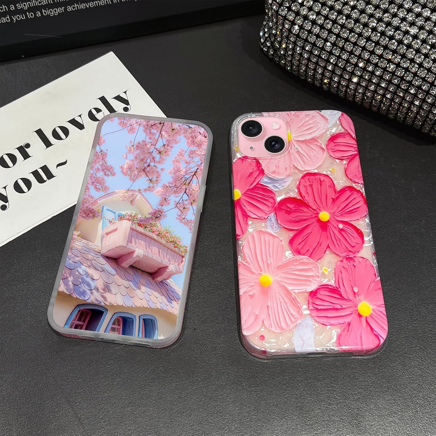 For Iphone 12 Pro Max Case Women Trendy Girly Aesthetic Cute Floral Flowers Luxu
