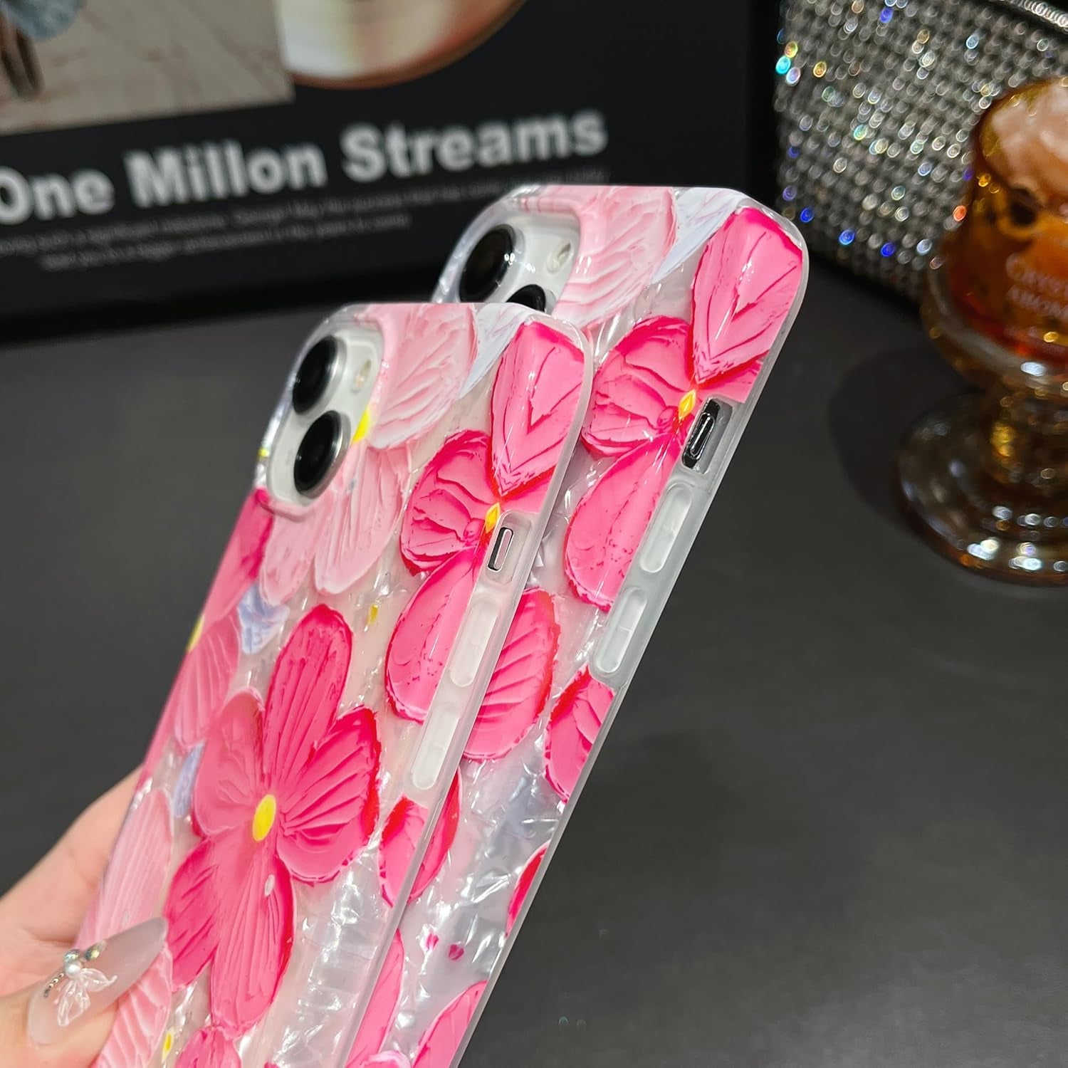 For Iphone 12 Pro Max Case Women Trendy Girly Aesthetic Cute Floral Flowers Luxu