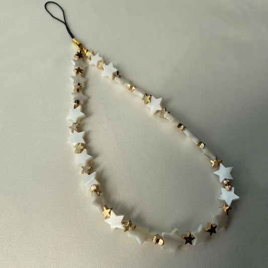 Heart Shell Bead Phone Chain Anti-Loss Charm Strap Keychain Lanyard Pendant Ins Bag Camera Decoration for Woman Girl