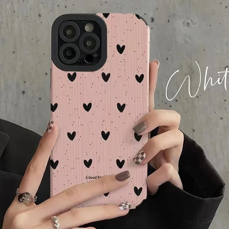 Fashion Zebra Stripe Black White Cases for Iphone 11 13 12 14 15 16 Pro Max plus Phone Cases Shockproof Silicone Soft Back Cover
