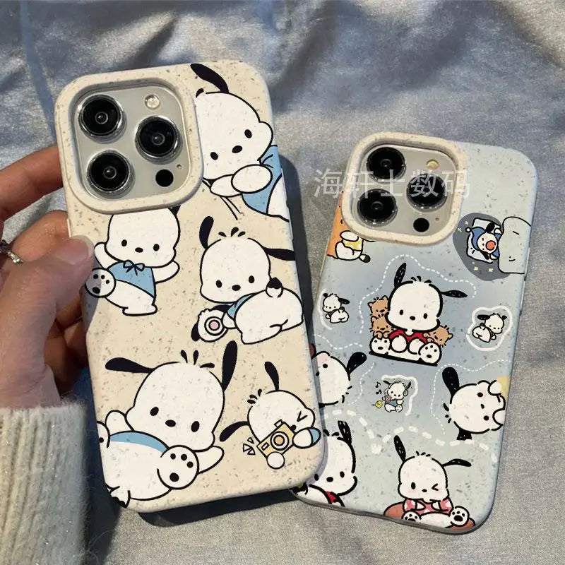 Sanrio Pochacco Cute Soft Phone Cases for Iphone 16 15 14 13 11 12 Pro Max plus X XR XS 7 8 plus Girl Shockproof Phone Cover Y2K