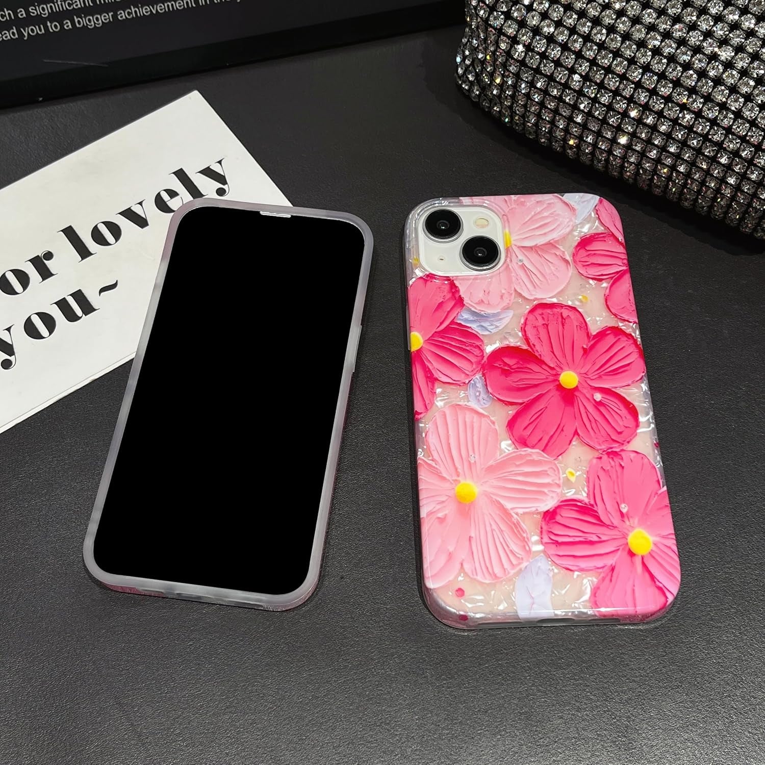 For Iphone 12 Pro Max Case Women Trendy Girly Aesthetic Cute Floral Flowers Luxu