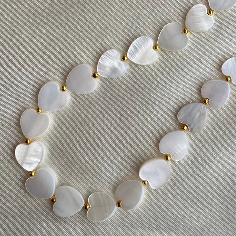 Heart Shell Bead Phone Chain Anti-Loss Charm Strap Keychain Lanyard Pendant Ins Bag Camera Decoration for Woman Girl
